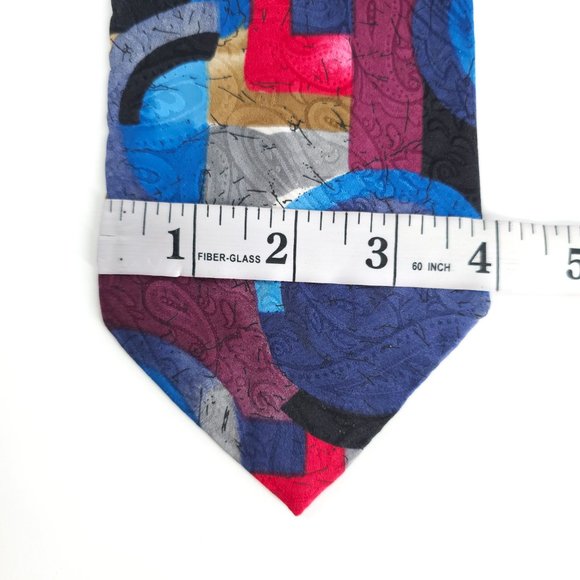 Accents by Isaac Zelcer Men Tie 100% Silk Multicolor Size 58x4 - NWOT - Picture 4 of 5